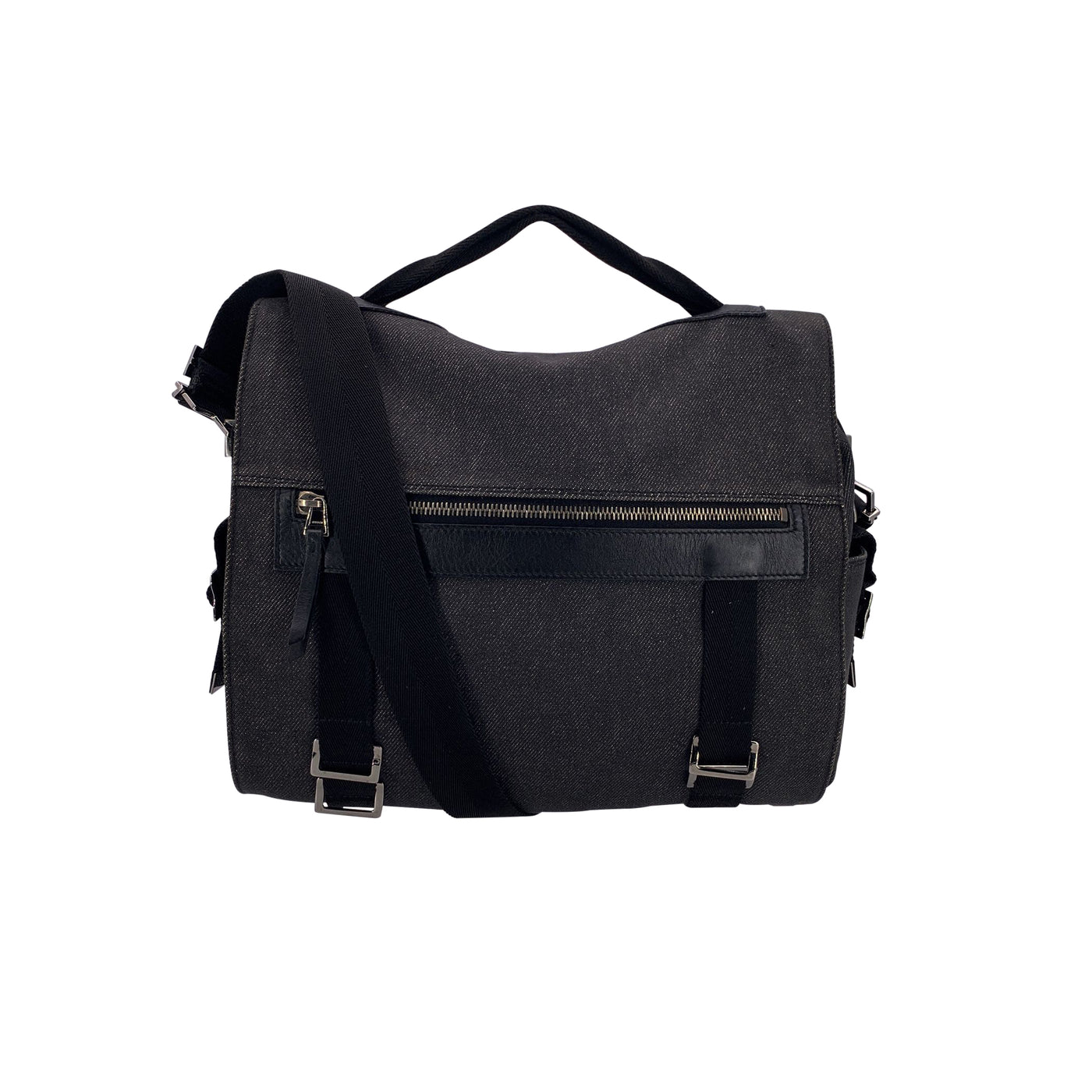 Gucci Grey Denim Canvas Unisex Crossbody Messenger Camera Bag