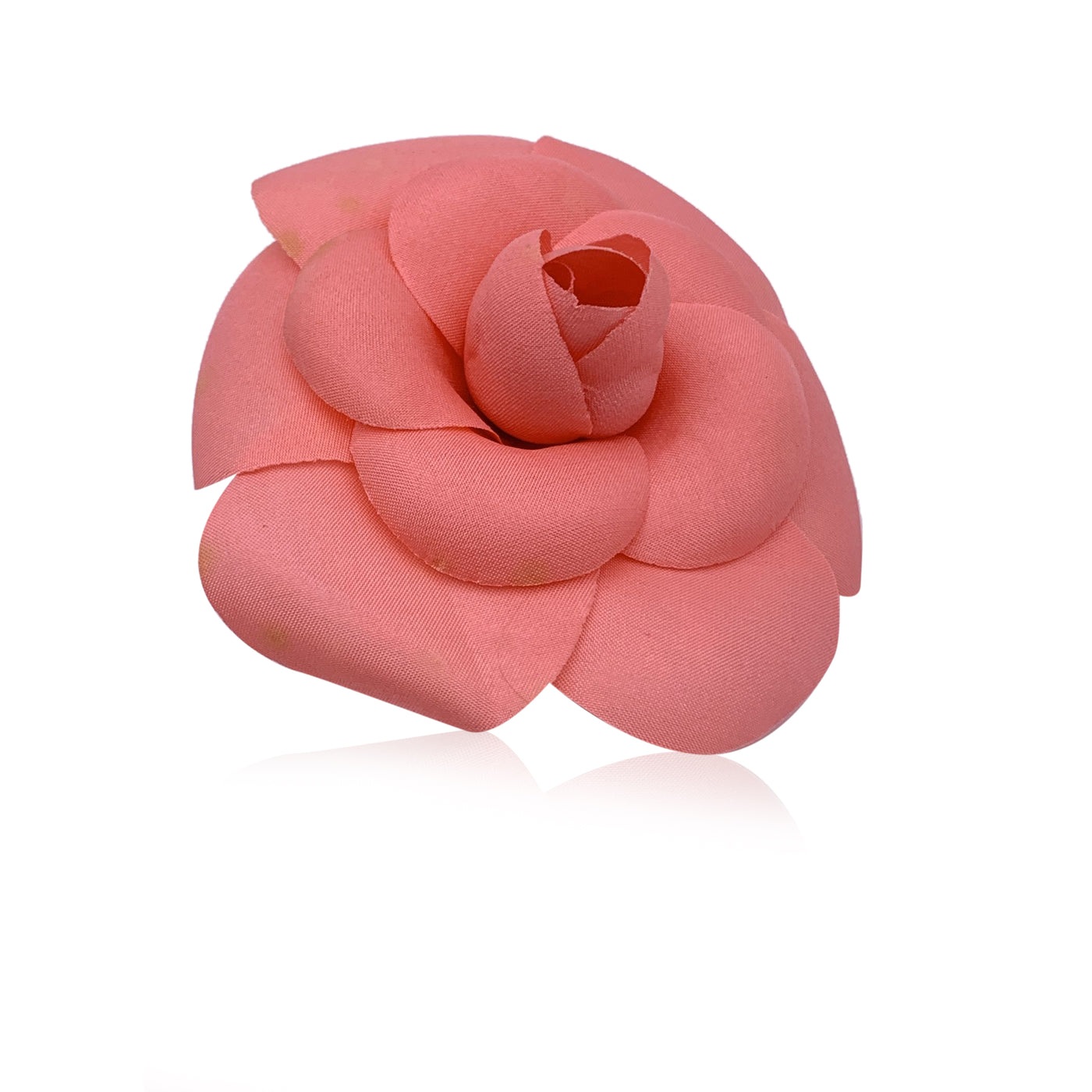 Chanel Vintage Fabric Pink Flower Pin Brooch Camellia Camelia