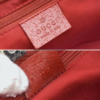 Gucci Red Monogram Canvas Tote Shoulder Bag Handbag