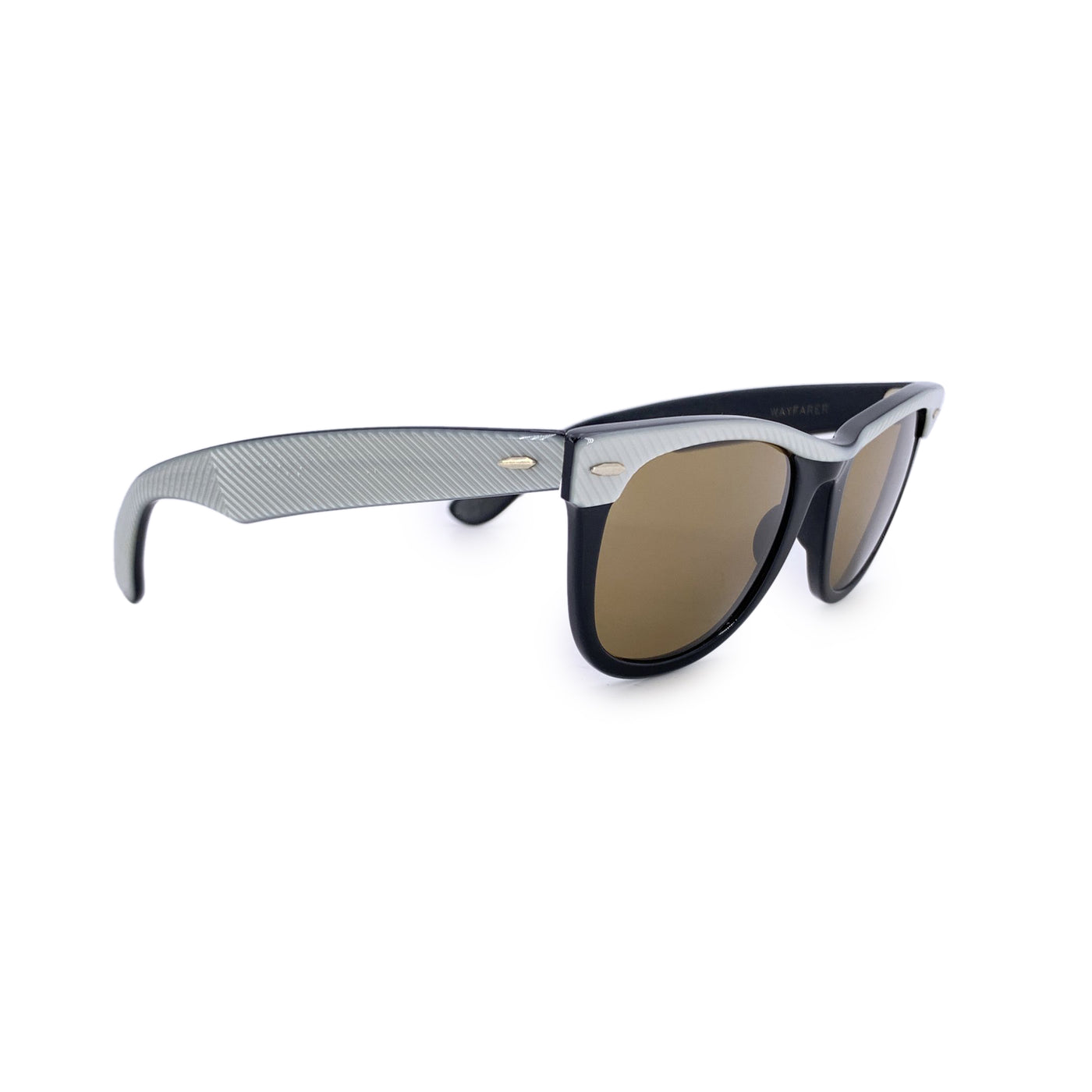 Ray-Ban B&L Vintage Black White Acetate Wayfarer RB 5022 Sunglasses