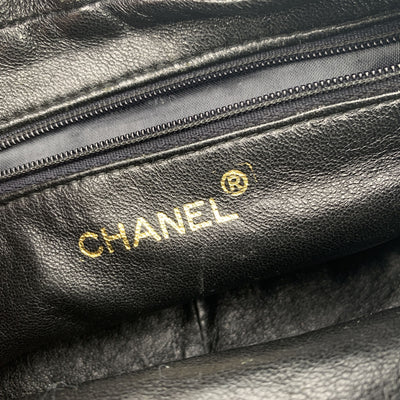 Chanel Vintage Black Quilted Leather Camera Tassel Crossbody Bag