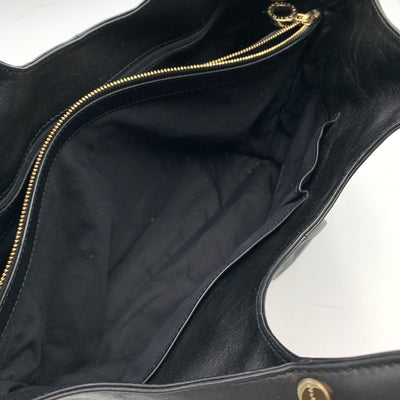 Bvlgari Bulgari Black Leather Chandra Hobo Shoulder Bag Tote