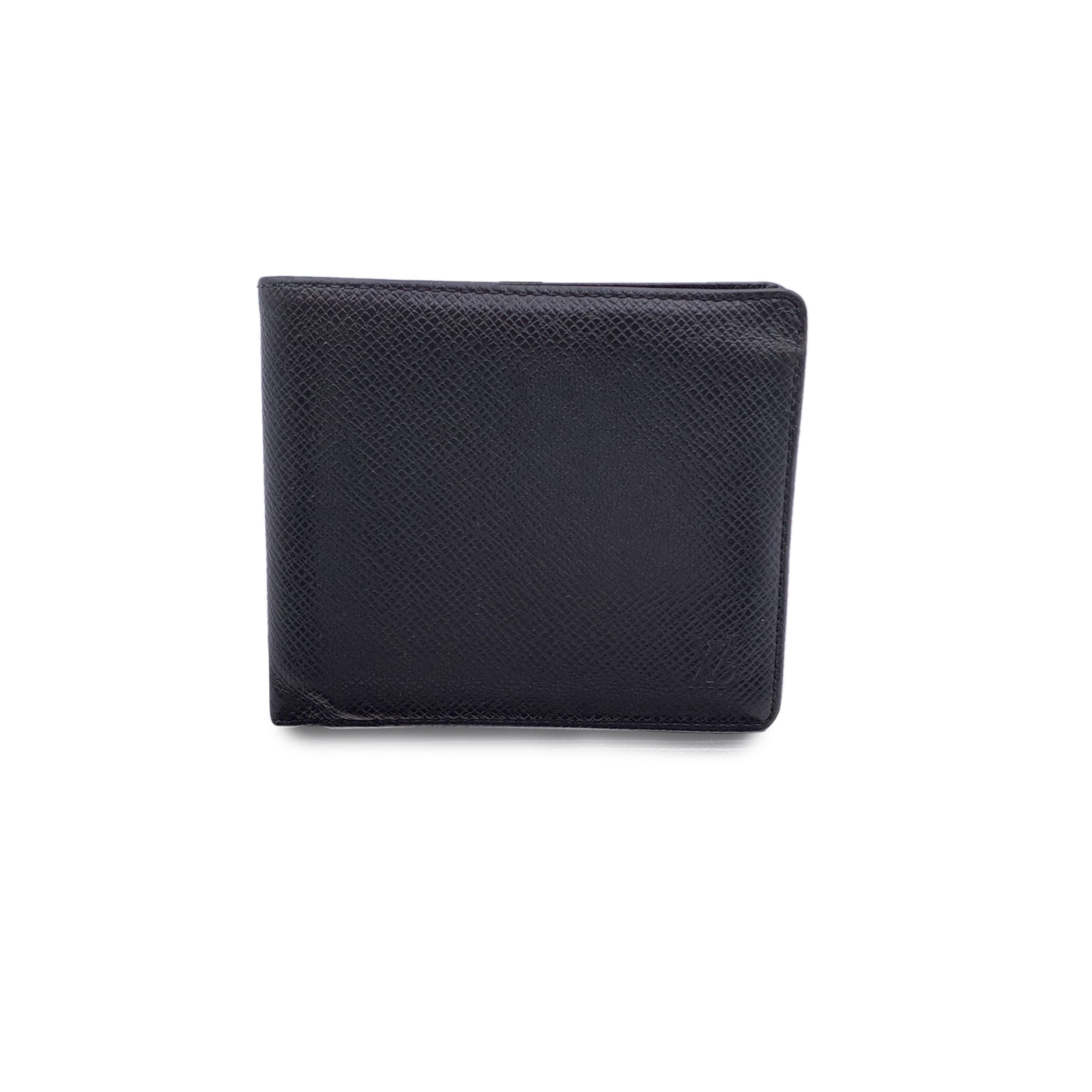 Louis Vuitton Black Taiga Leather Cards and Bill Bifold Wallet