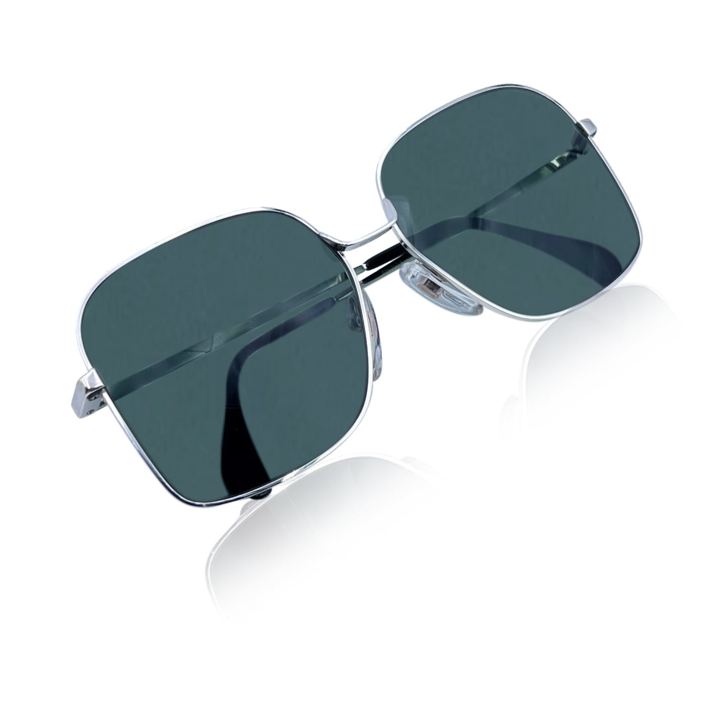 Bausch & Lomb Vintage Unisex Square White Gold Sunglasses Mod. 520