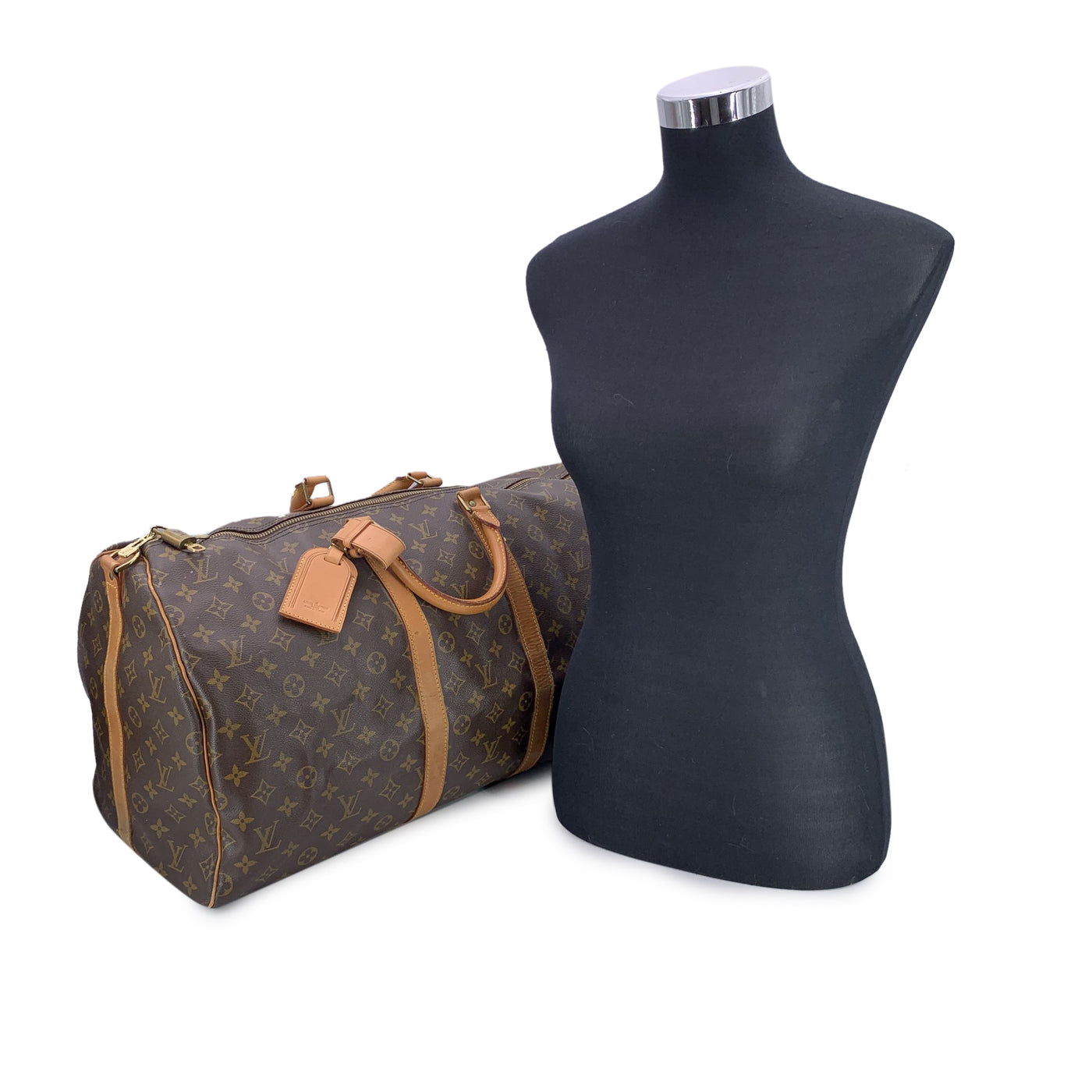 Louis Vuitton Vintage Monogram Canvas Keepall 55 Travel Duffle Bag