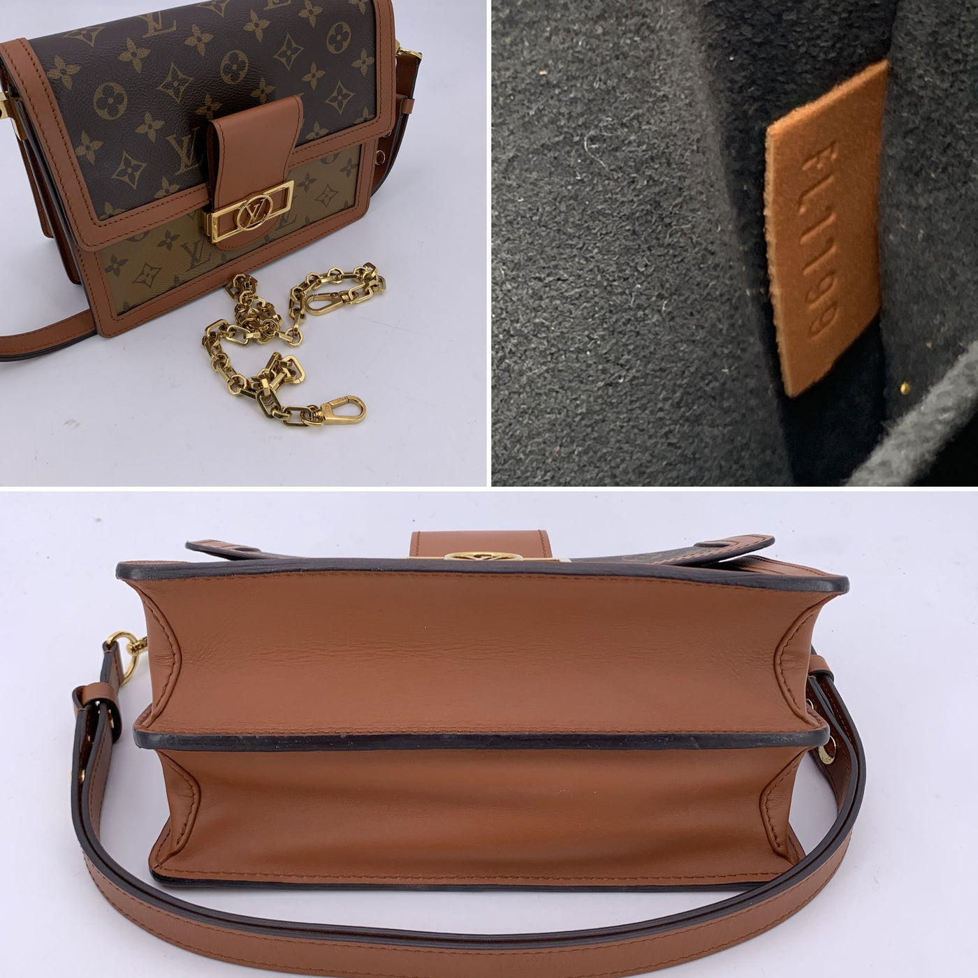 Louis Vuitton Monogram Reverse Dauphine MM Shoulder Bag M45958
