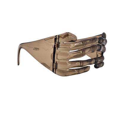 Jeremy Scott by Linda Farrow Clear Brown JS/HANDS/2 Hands Sunglasses