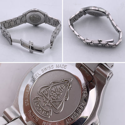 Gucci Stainless Steel Mod 9040 L Wrist Watch Black Dial