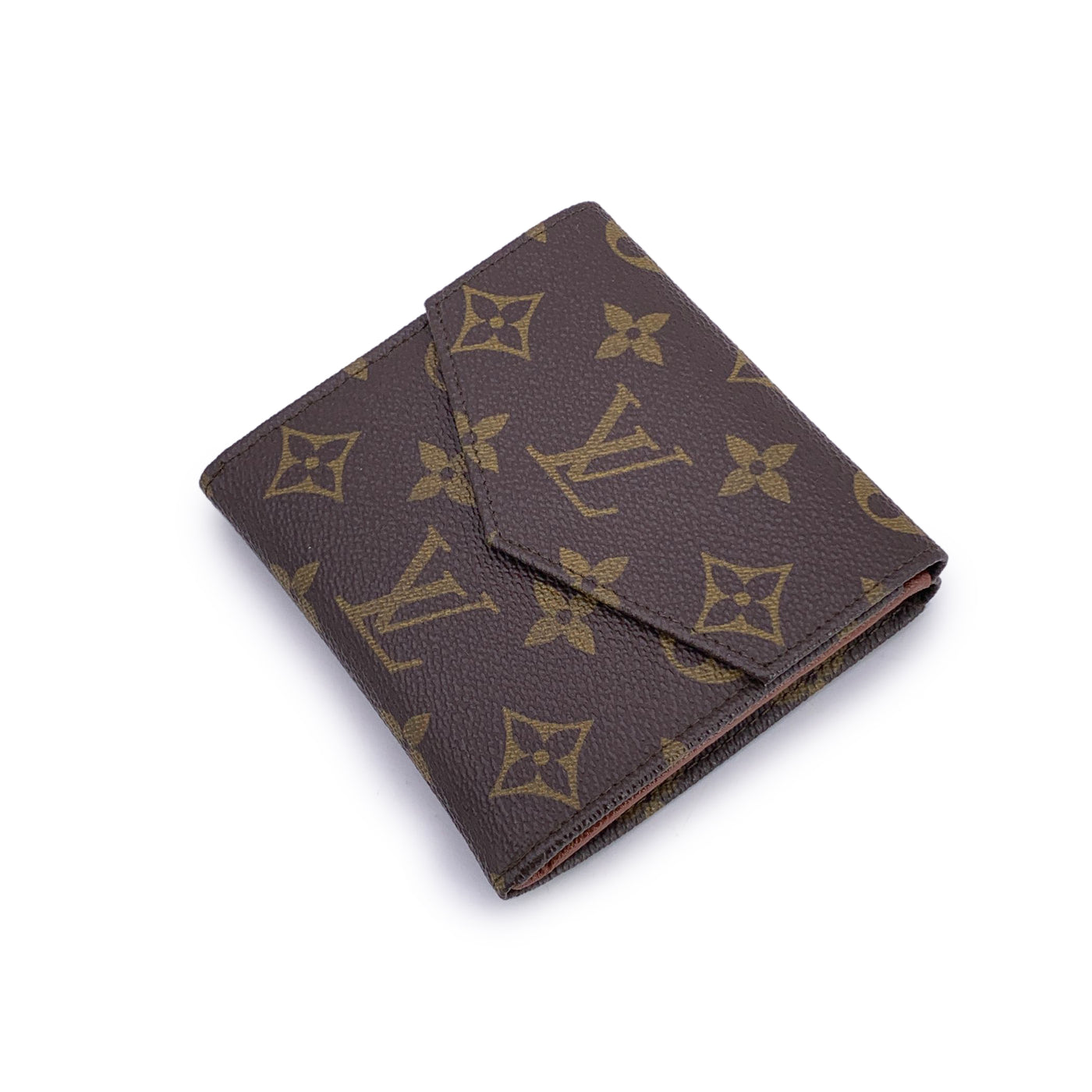 Louis Vuitton Vintage Monogram Double Flap Wallet Compact M61652