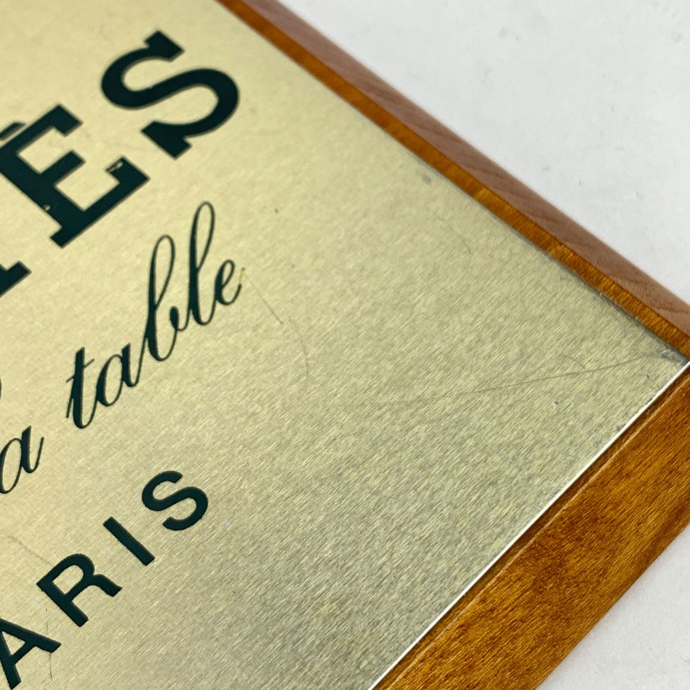 Hermes Vintage Art de la Table Wood Shelf Talker Square Plate