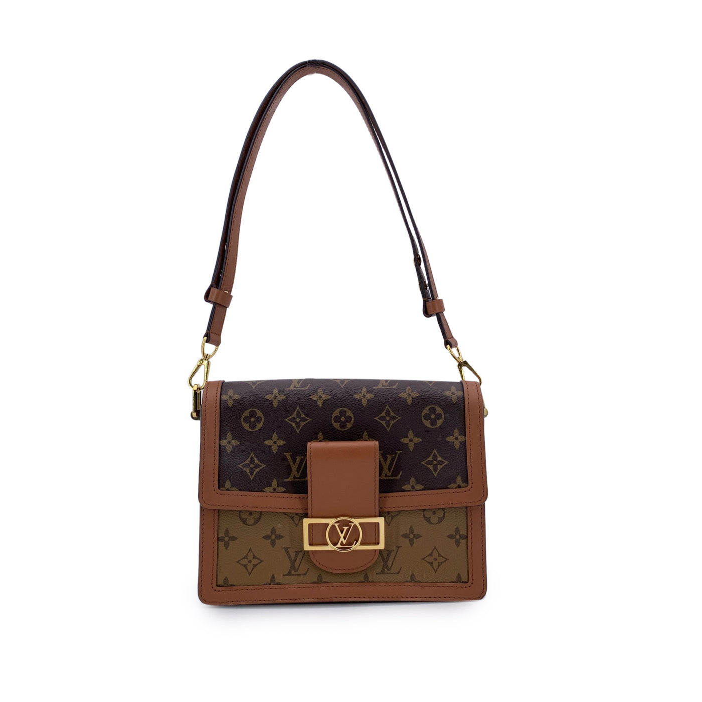 Louis Vuitton Monogram Reverse Dauphine MM Shoulder Bag M45958