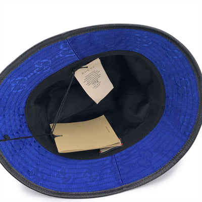 Gucci Blue Monogram Nylon Off The Grid Unisex Bucket Hat Size M