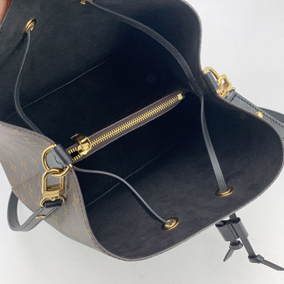 Louis Vuitton Monogram NeoNoe Bucket Shoulder Bag Black M44020