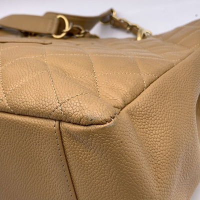 Chanel Beige Quilted Leather GST Grand Shopping Tote Bag