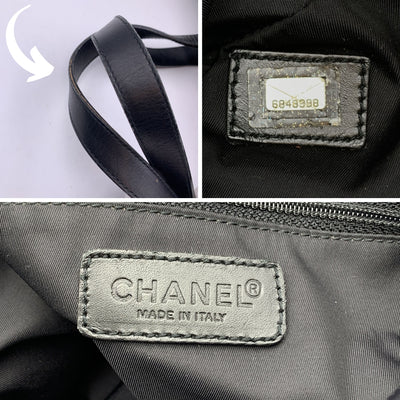 Chanel 2000s Black Nylon New Travel Line Tote Shoulder Bag