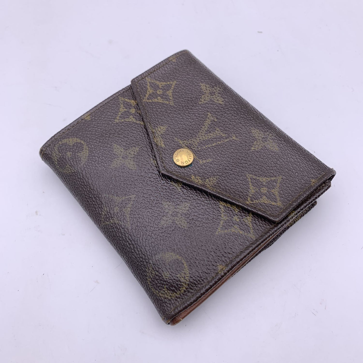 Louis Vuitton Vintage Monogram Double Flap Wallet Compact M61652