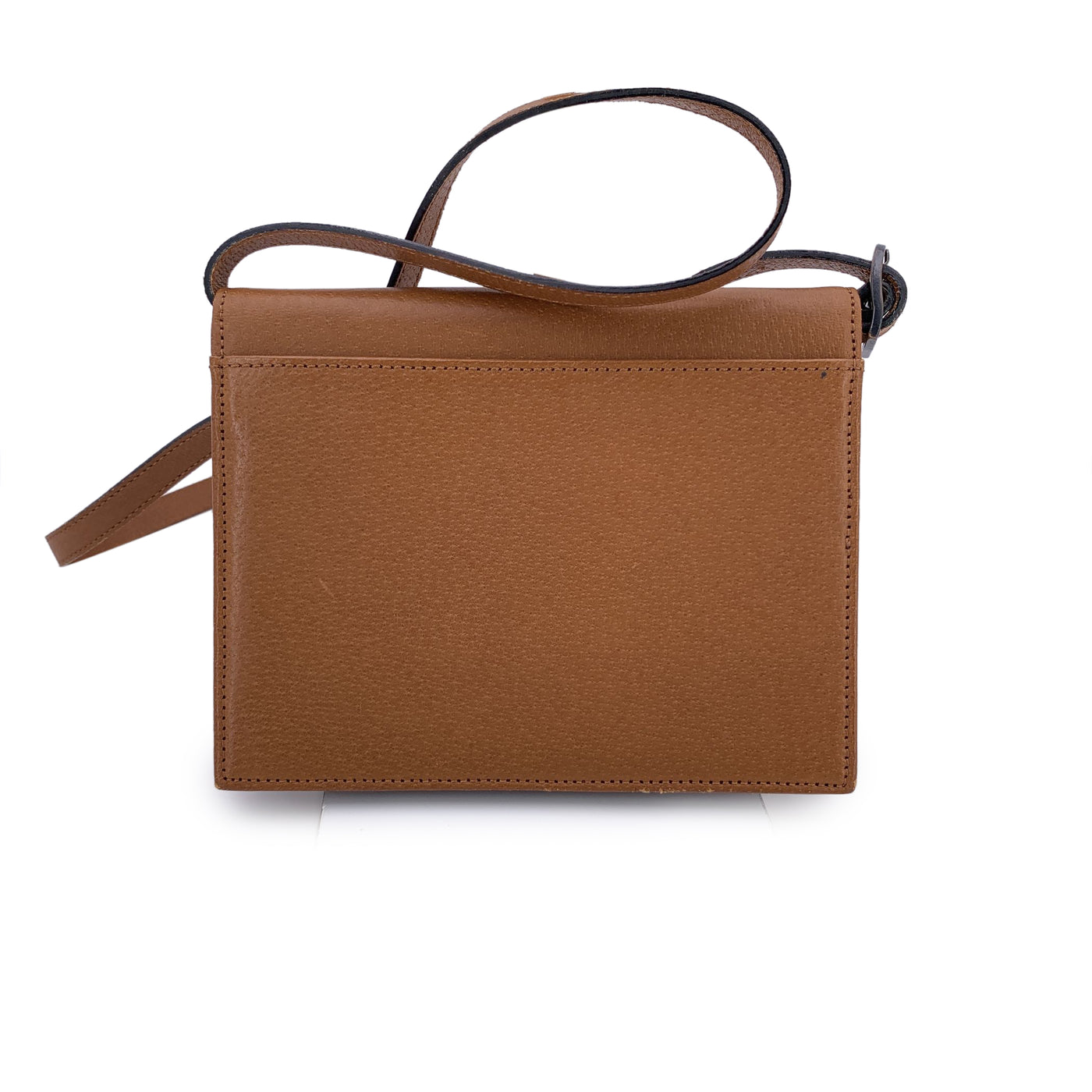 Yves Saint Laurent Vintage Tan Leather Studs Convertible Shoulder Bag