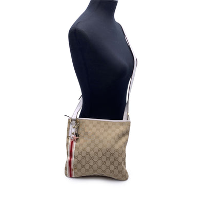 Gucci Beige Monogram Canvas Joliecoeur Messenger Shoulder Bag