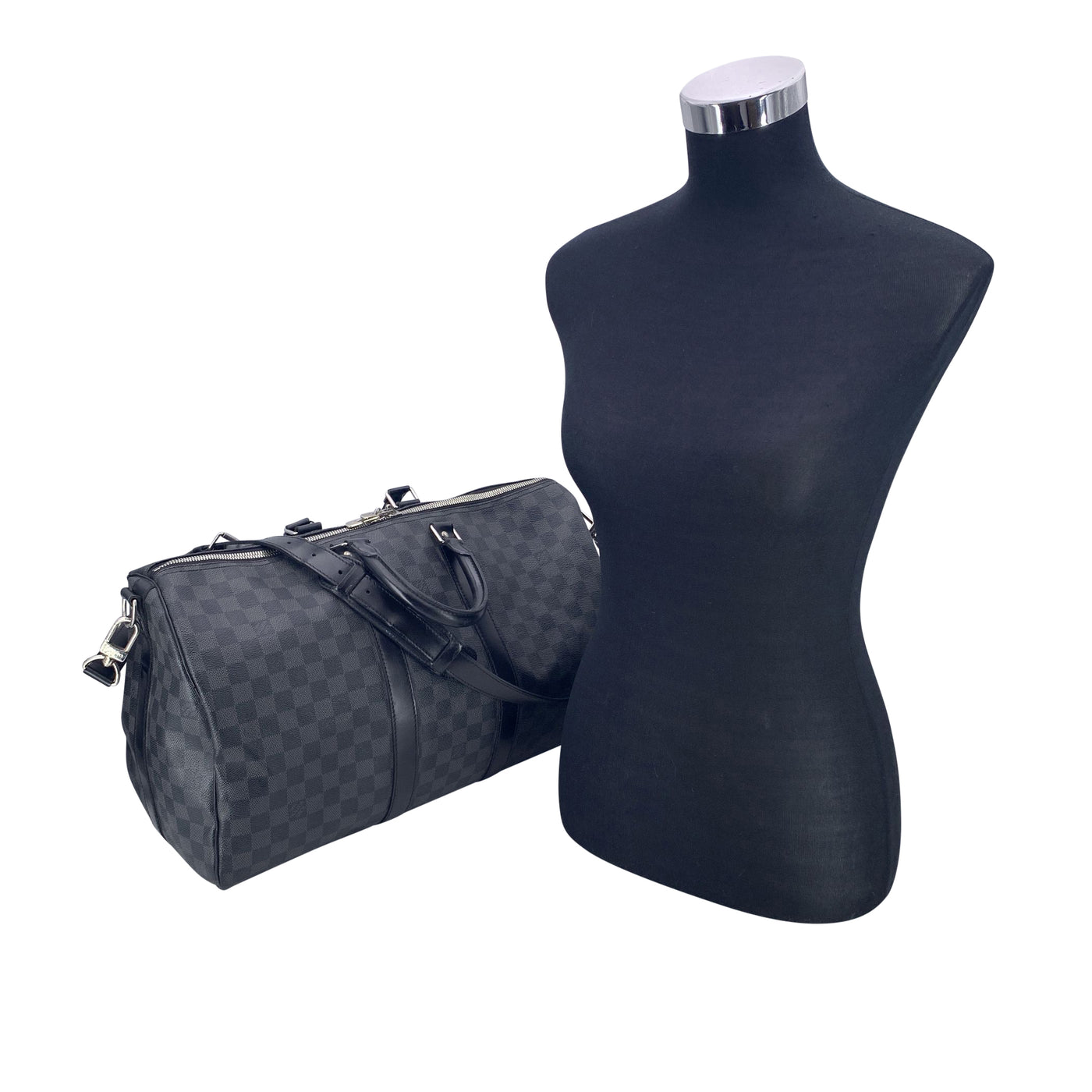 Louis Vuitton Damier Graphite Keepall Bandouliere 45 Travel Bag