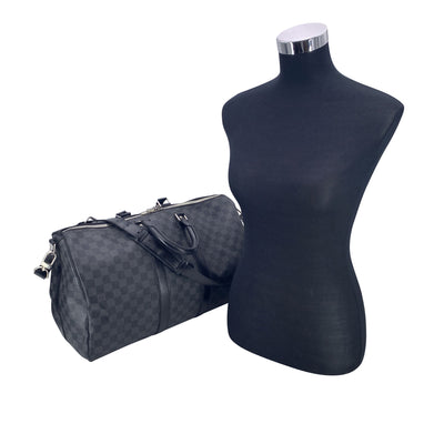 Louis Vuitton Damier Graphite Keepall Bandouliere 45 Travel Bag