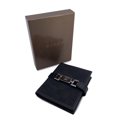 Gucci Black Monogram Canvas and Leather Jackie Address Book