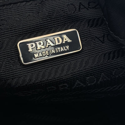 Prada Black Nylon Mini Tessuto Nylon Duet Bucket Bag Handbag