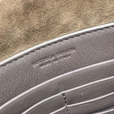 Bottega Veneta Taupe Intrecciato Leather Shoulder Bag Zip Pouch