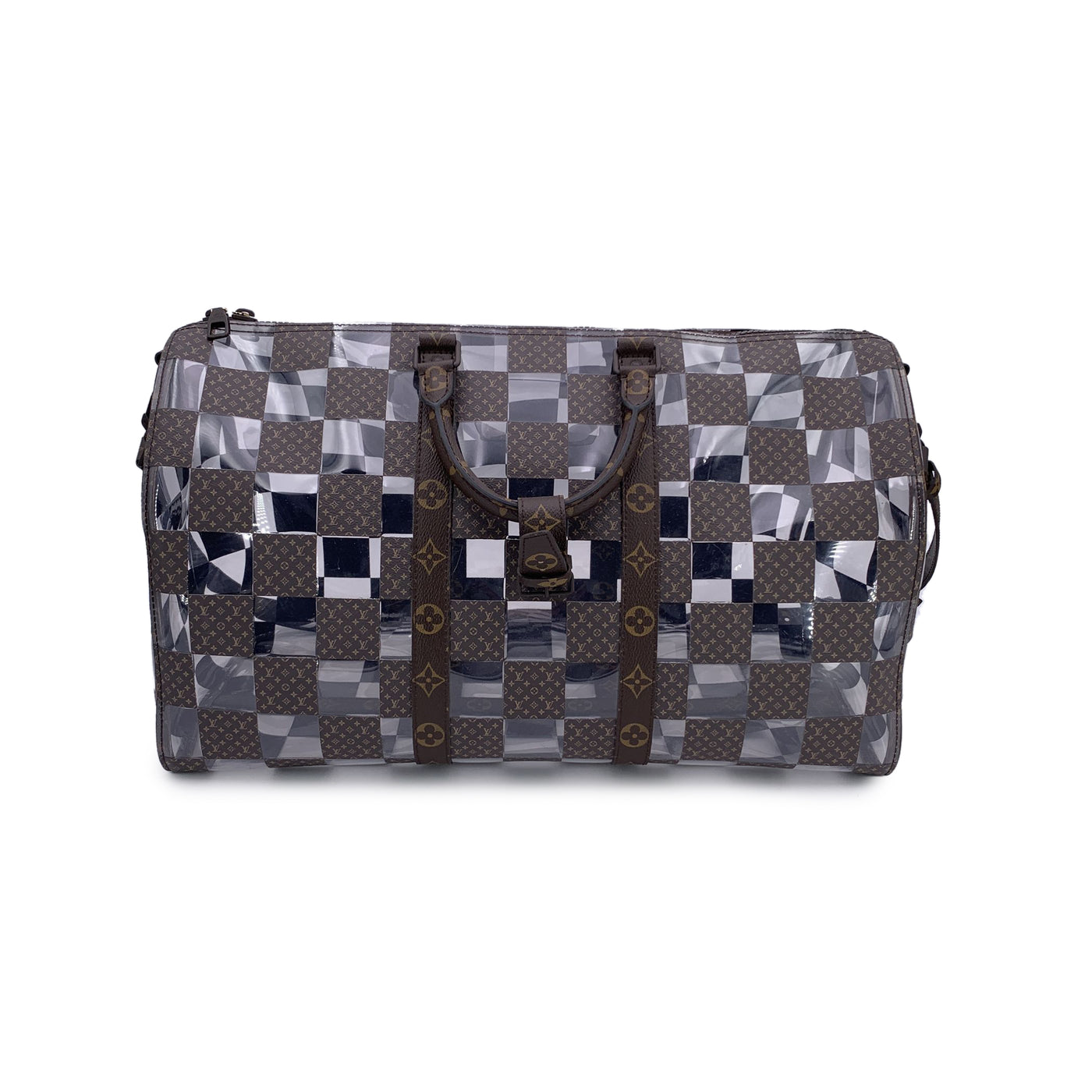 Louis Vuitton Monogram Chess Keepall Bandouliere 50 Duffle Bag