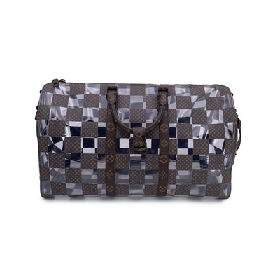 Louis Vuitton Monogram Chess Keepall Bandouliere 50 Duffle Bag