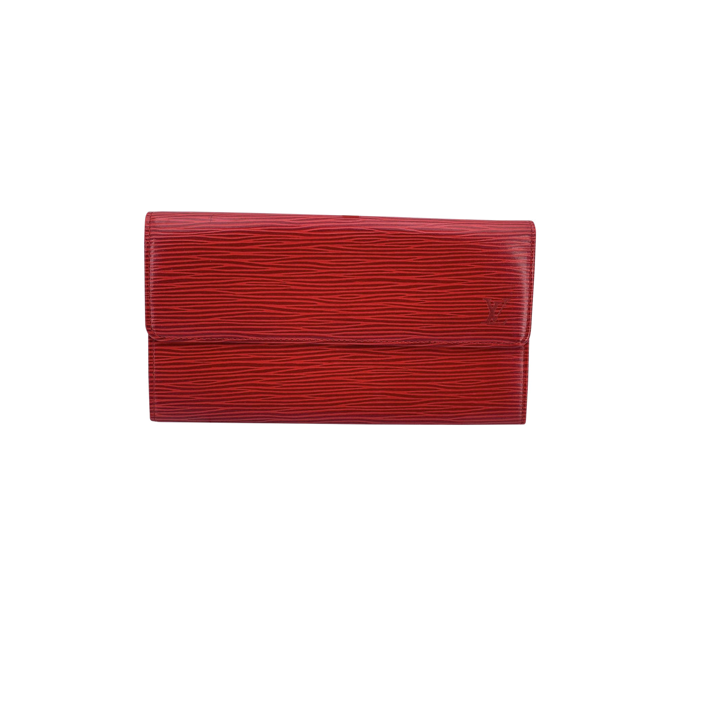 Louis Vuitton Vintage Red Epi Leather Sarah Continental Long Wallet