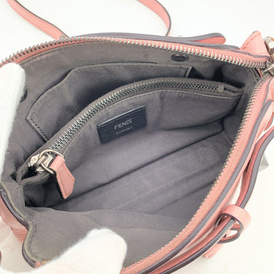 Fendi Pink Leather 2 Way Mini Crystal Tail By The Way Bag Handbag