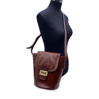 The Bridge Brown Leather Shoulder Bag Flap Bucket