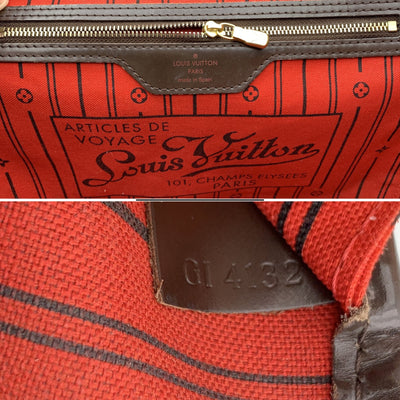 Louis Vuitton Brown Damier Ebene Canvas Neverfull MM Tote Bag