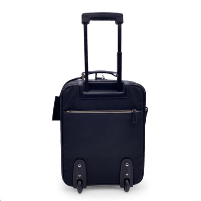 Prada Black Nylon Rolling Suitcase Wheeled Travel Bag Trolley