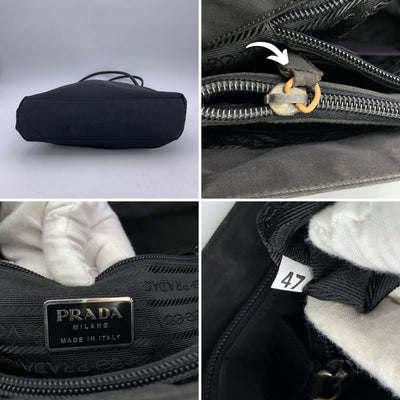 Prada Vintage BlackTessuto Nylon City Tote Handbag