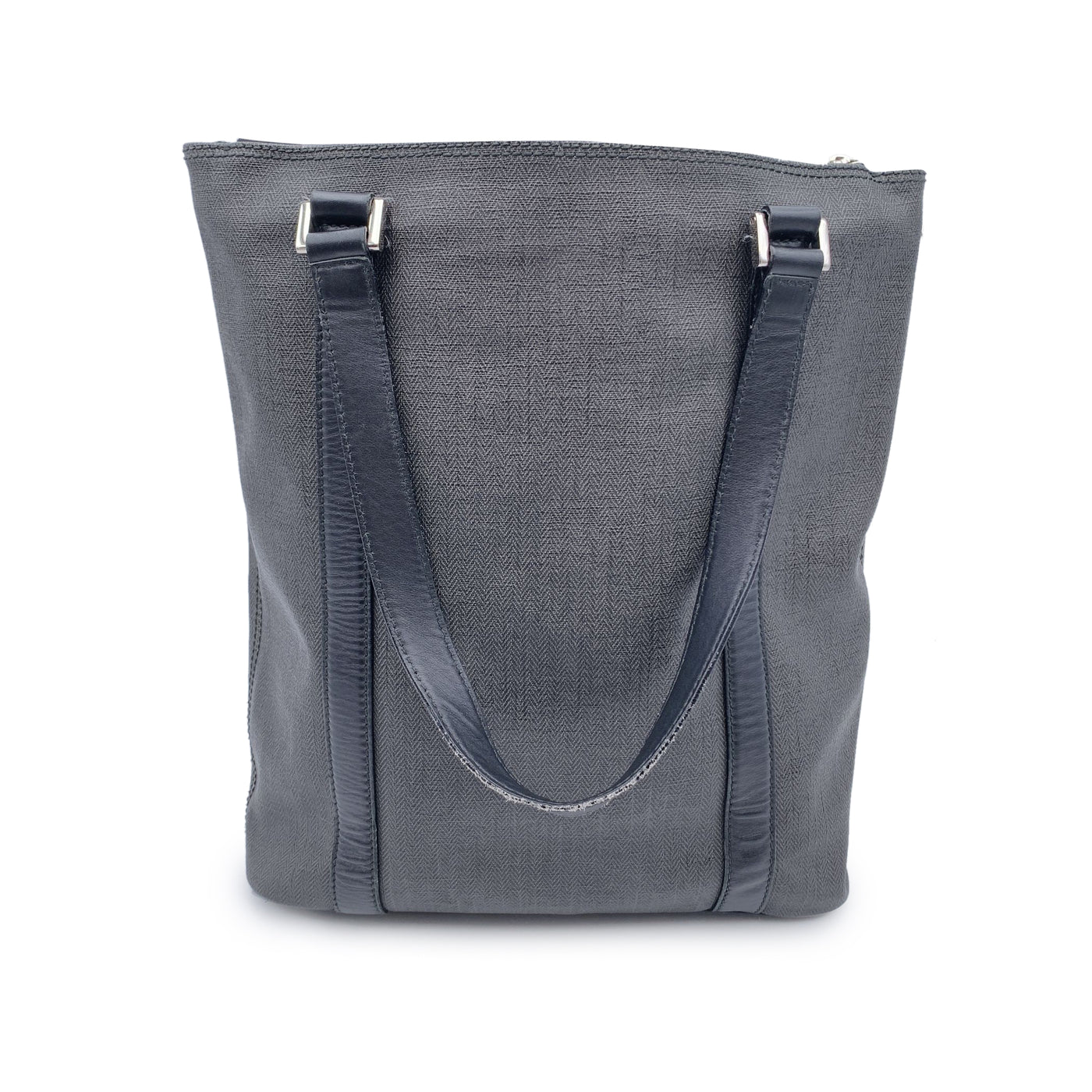 Bulgari Bvlgari Grey Canvas Unisex Tote Bag Handbag