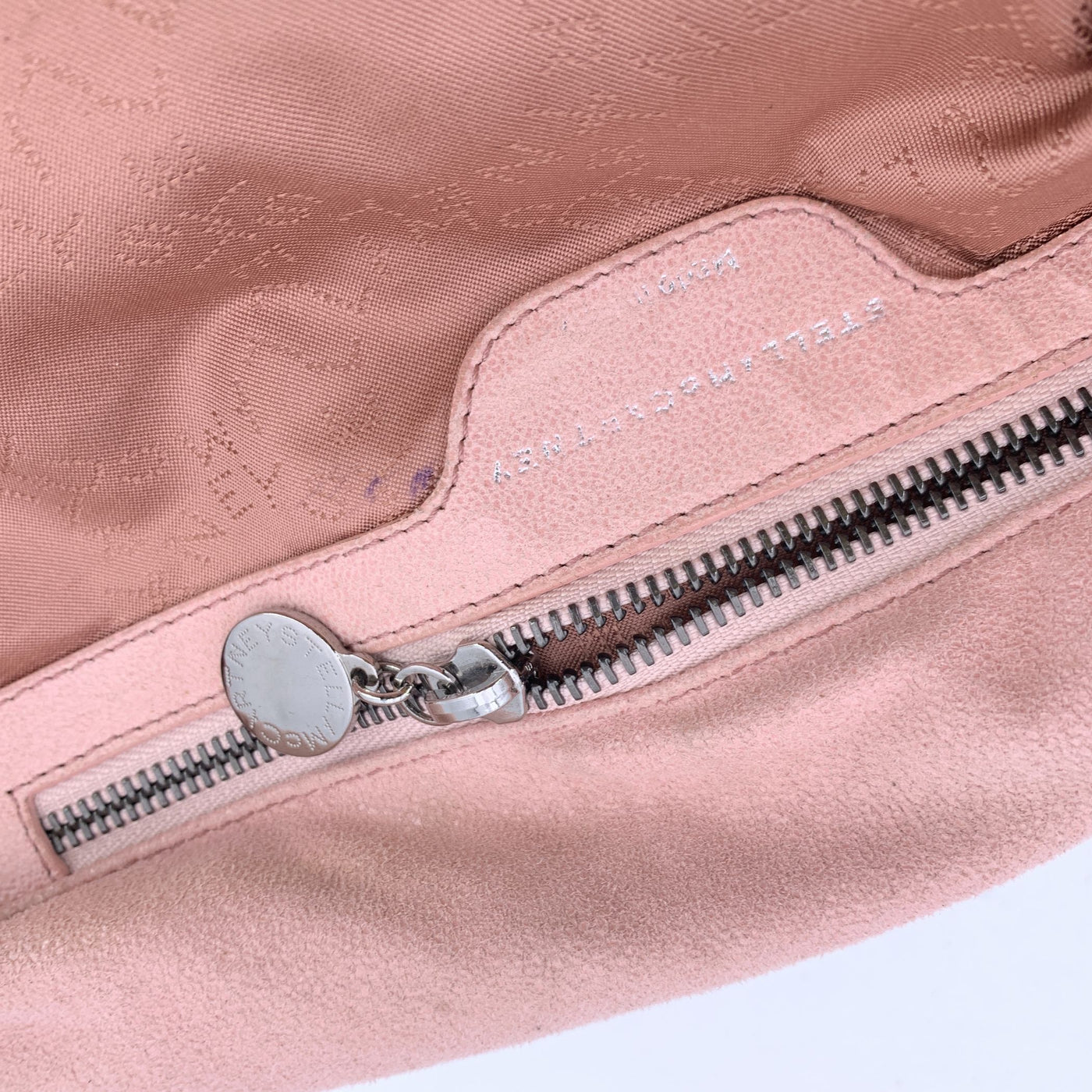 Stella McCartney Pink Suede Like Fold Over Falabella Tote Shoulder Bag