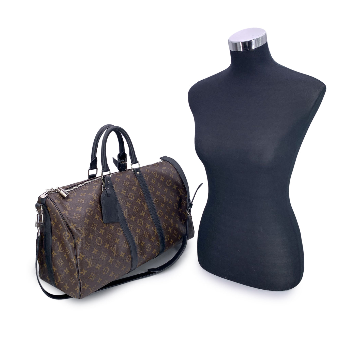 Louis Vuitton Monogram Macassar Keepall Bandouliere 45 Travel Bag