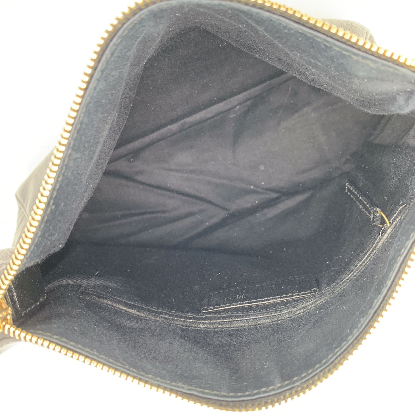 Yves Saint Laurent Black Patent Leather Y-Mail Shoulder Bag