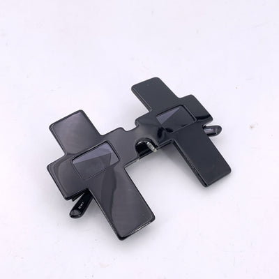 Jeremy Scott by Linda Farrow Black JS/Cross/1 Sunglasses 140 mm