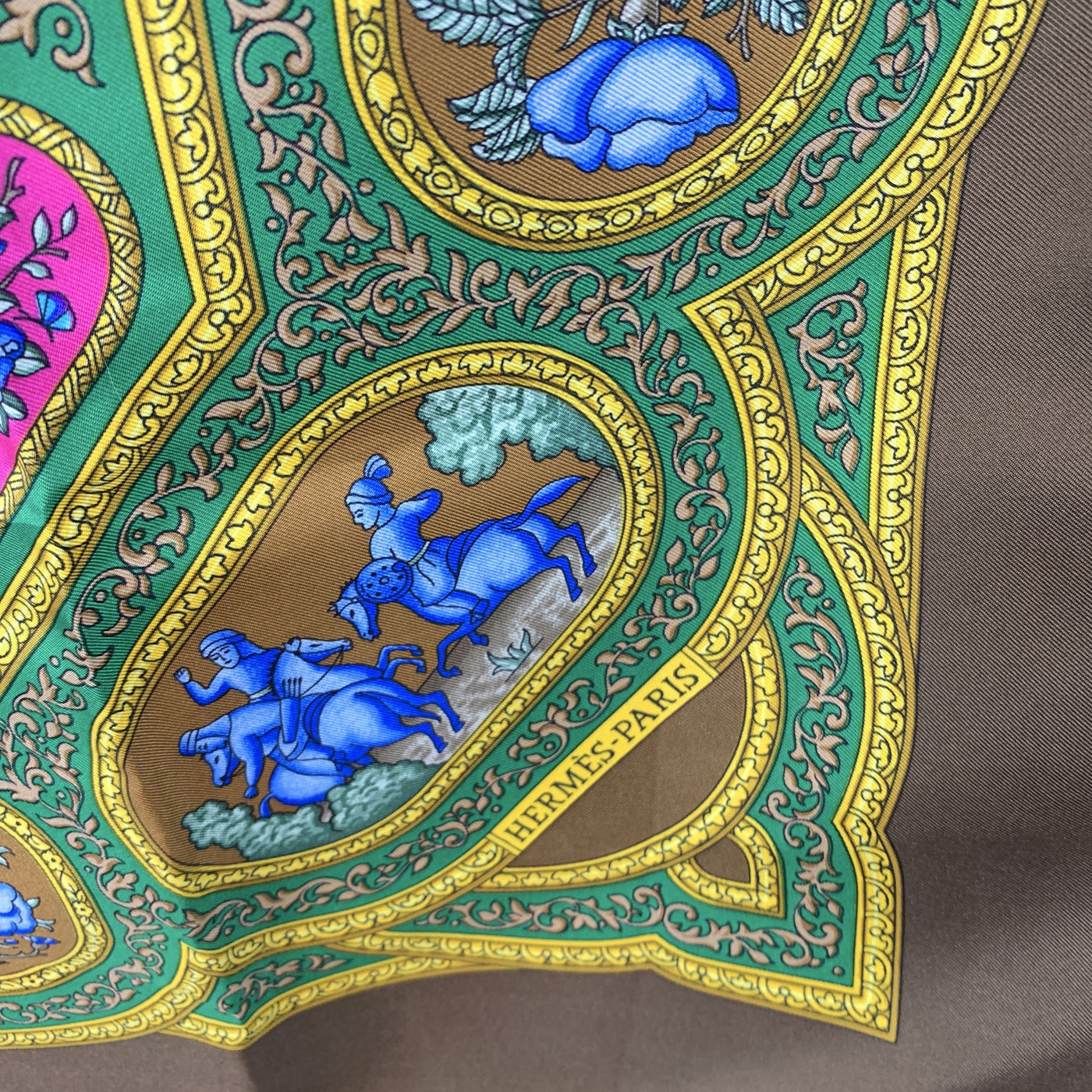 Hermes Paris Vintage Silk Scarf Qalamdan 1990 Catherine Baschet