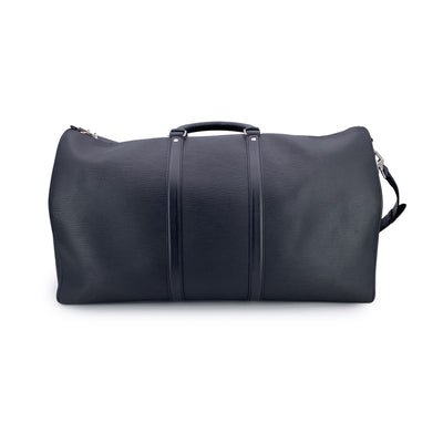 Louis Vuitton x Supreme Black Epi Keepall Bandouliere 55 Duffle Bag