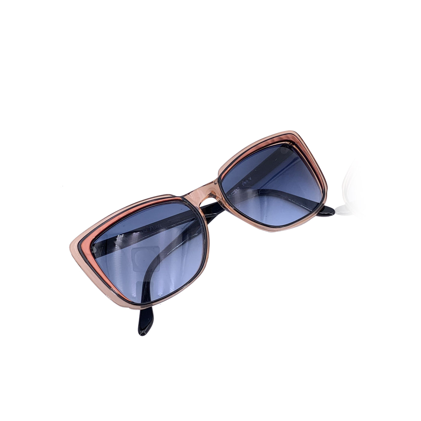 Yves Saint Laurent Vintage Black Beige Sunglasses CUPIDON 55/16 140mm