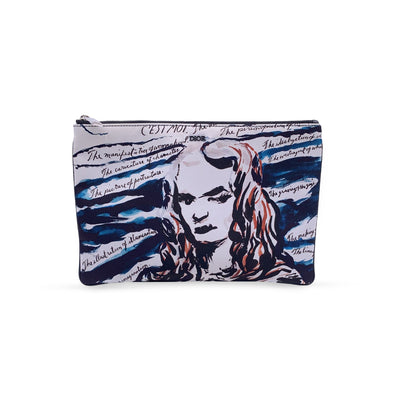 Dior x Raymond Pettibon Multicolor Nylon Zip Pouch Bag Pochette