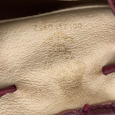 Gucci Vintage Burgundy Monogram Canvas Drawstring Mini Bucket Bag