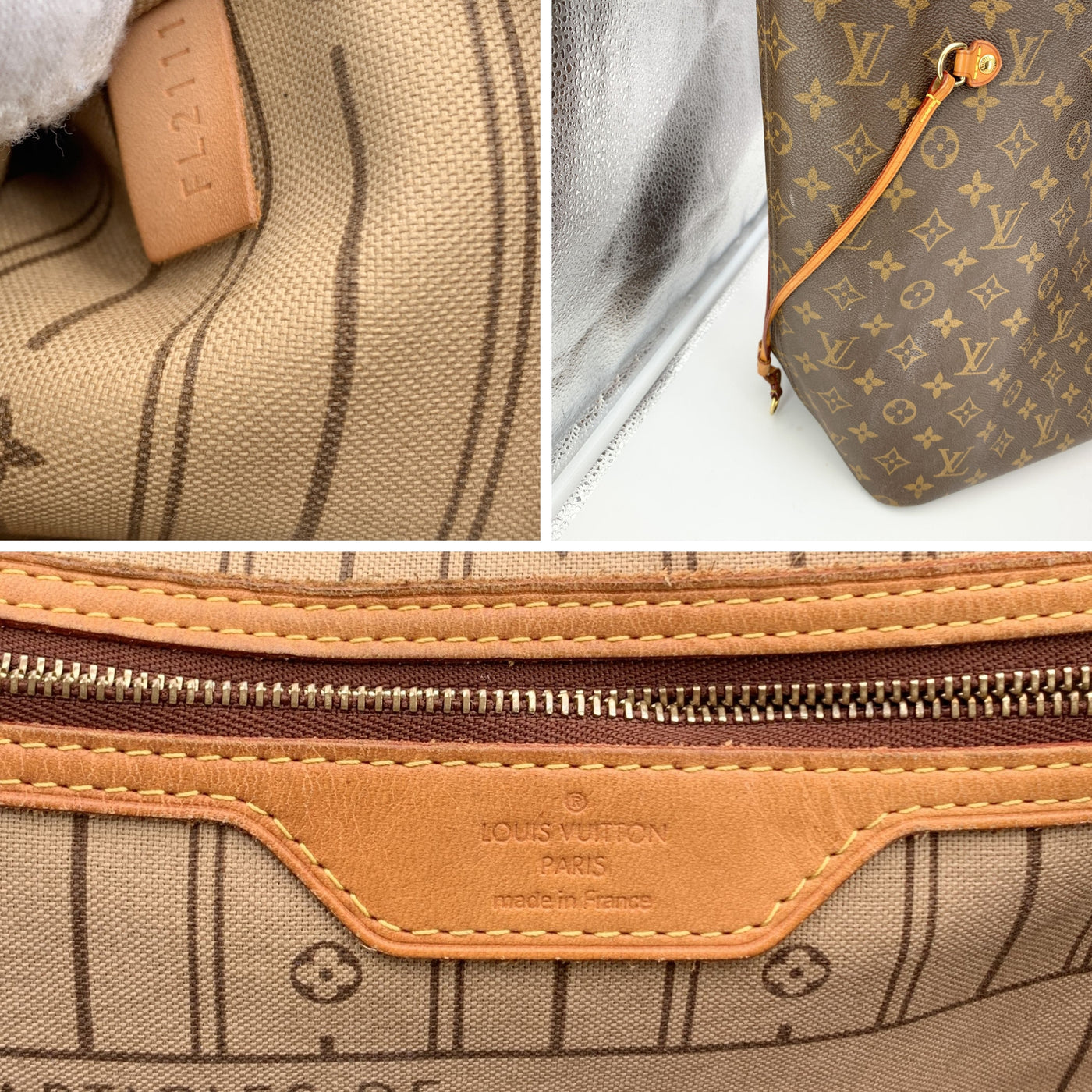 Louis Vuitton Monogram Canvas Neverfull GM Tote Shopping Bag