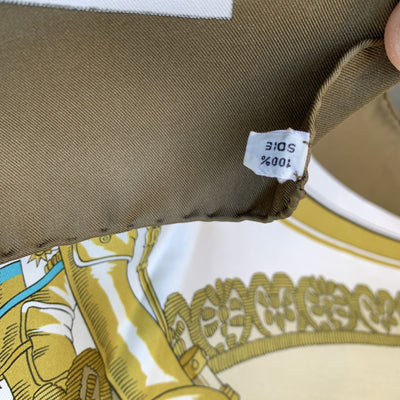 Hermes Vintage Silk Scarf Versailles Le Pavè Du Roy 1954 Hugo Grygkar