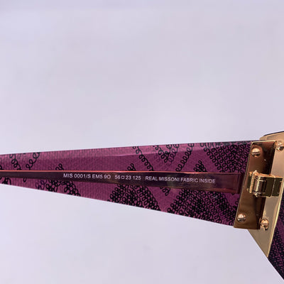 Missoni Purple Inlay Fabric MIS 0001/S EM5 Sunglasses 56/23 125 mm