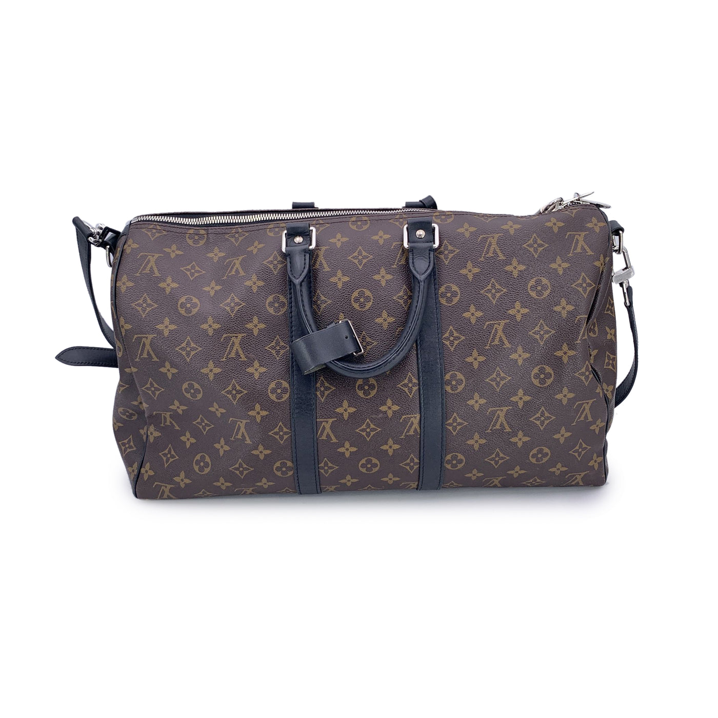 Louis Vuitton Monogram Macassar Keepall Bandouliere 45 Travel Bag