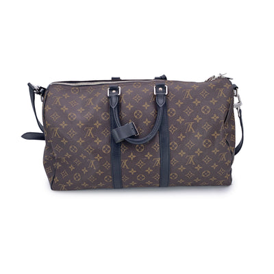 Louis Vuitton Monogram Macassar Keepall Bandouliere 45 Travel Bag